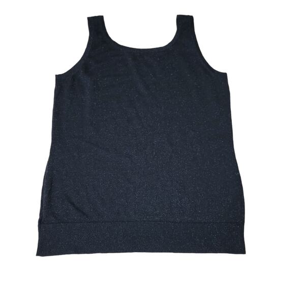 Michael Kors Navy Metallic Tank Top Size Large - Picture 4 of 8